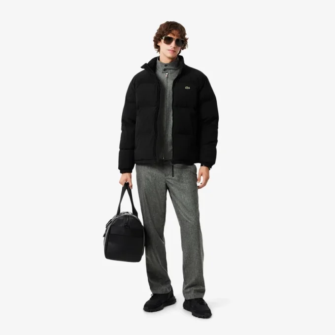 Chaqueta de plumón con capucha repelente al agua para hombre