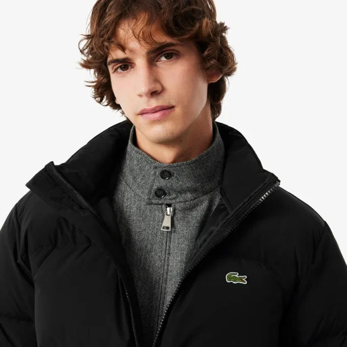 Chaqueta de plumón con capucha repelente al agua para hombre