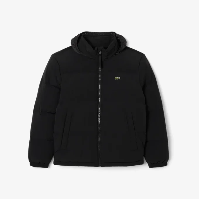Chaqueta de plumón con capucha repelente al agua para hombre