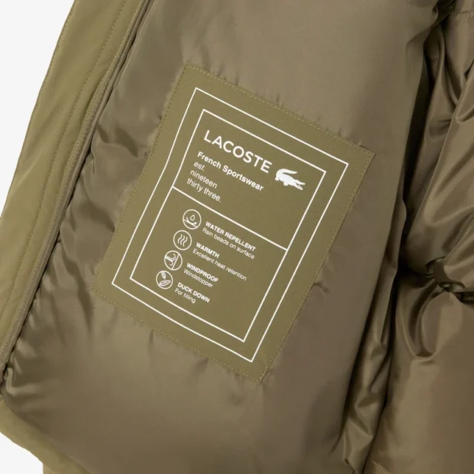 Chaqueta de plumón con capucha repelente al agua para hombre