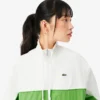 Chaqueta de sarga de algodón con cremallera y corte holgado