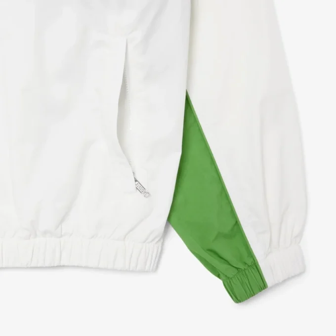 Chaqueta de sarga de algodón con cremallera y corte holgado