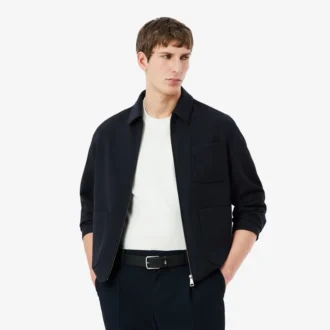 Chaqueta de sarga de mezcla de lana