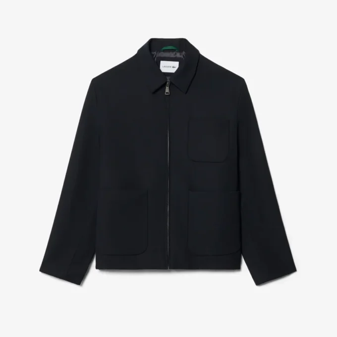 Chaqueta de sarga de mezcla de lana