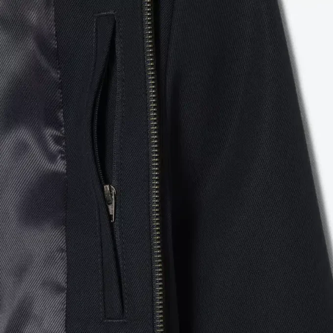 Chaqueta de sarga de mezcla de lana