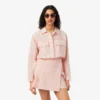 Chaqueta de seersucker a rayas