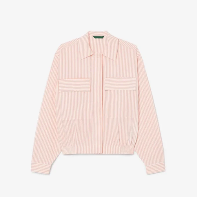Chaqueta de seersucker a rayas