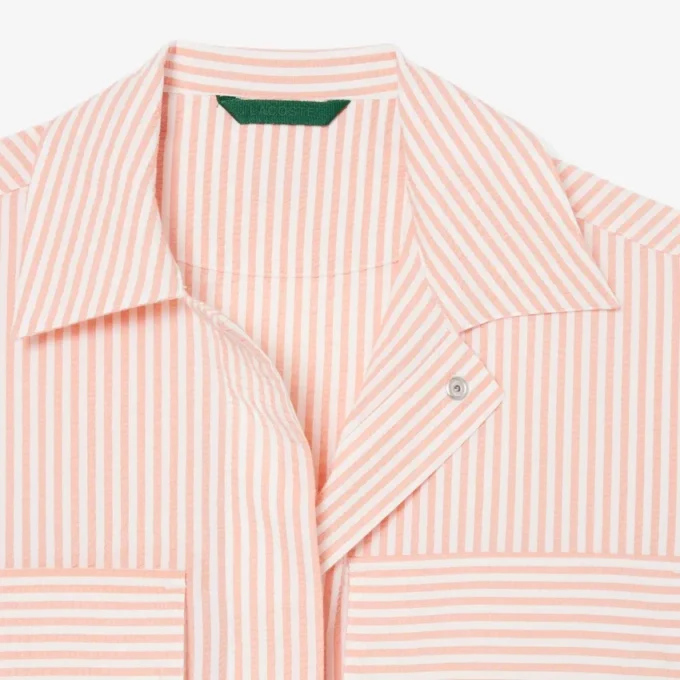 Chaqueta de seersucker a rayas
