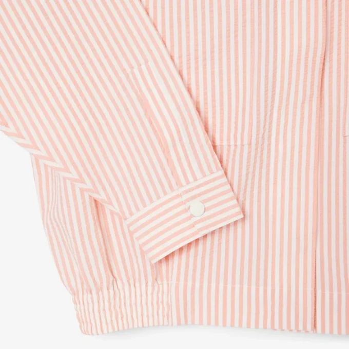 Chaqueta de seersucker a rayas