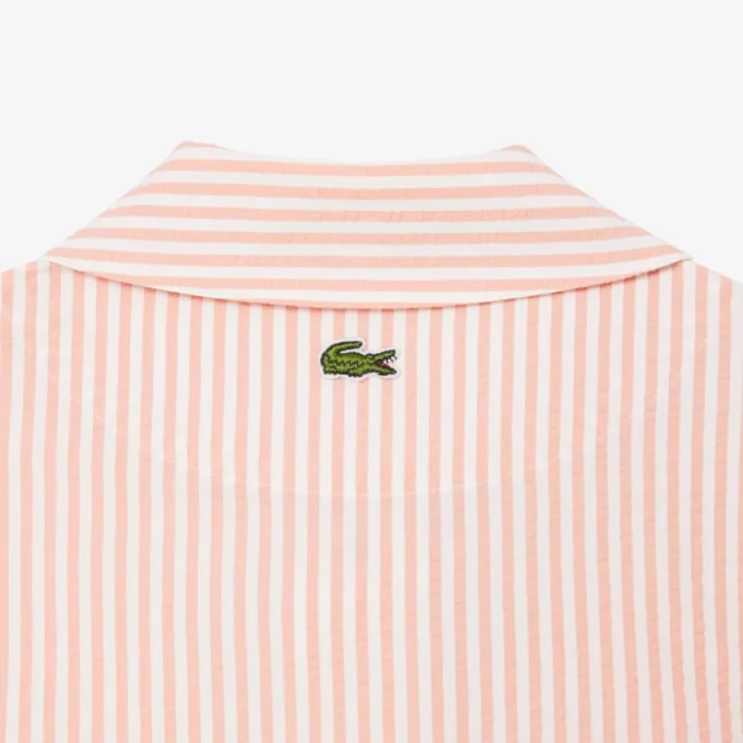 Chaqueta de seersucker a rayas