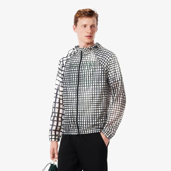 Chaqueta deportiva ligera con estampado de cocodrilo para hombre