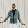 Chaqueta deportiva ligera con estampado de cocodrilo para hombre