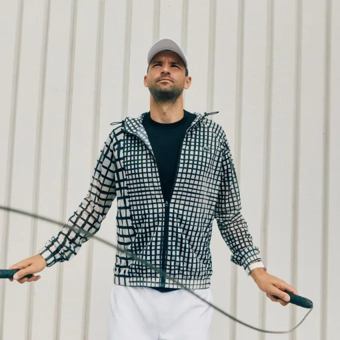 Chaqueta deportiva ligera con estampado de cocodrilo para hombre