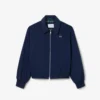Chaqueta elástica con doble cuello para mujer