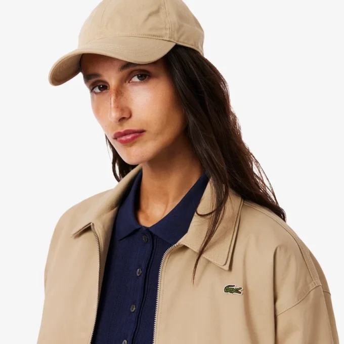 Chaqueta elástica de doble cuello para mujer