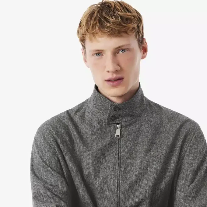 Chaqueta Harrington de lana para hombre