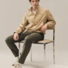 Chaqueta Harrington de sarga repelente al agua