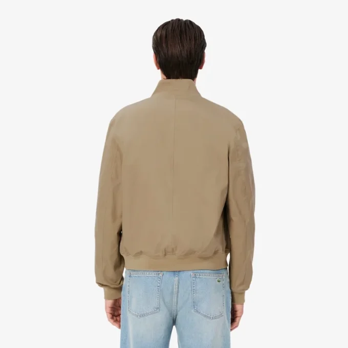 Chaqueta Harrington de sarga repelente al agua para hombre