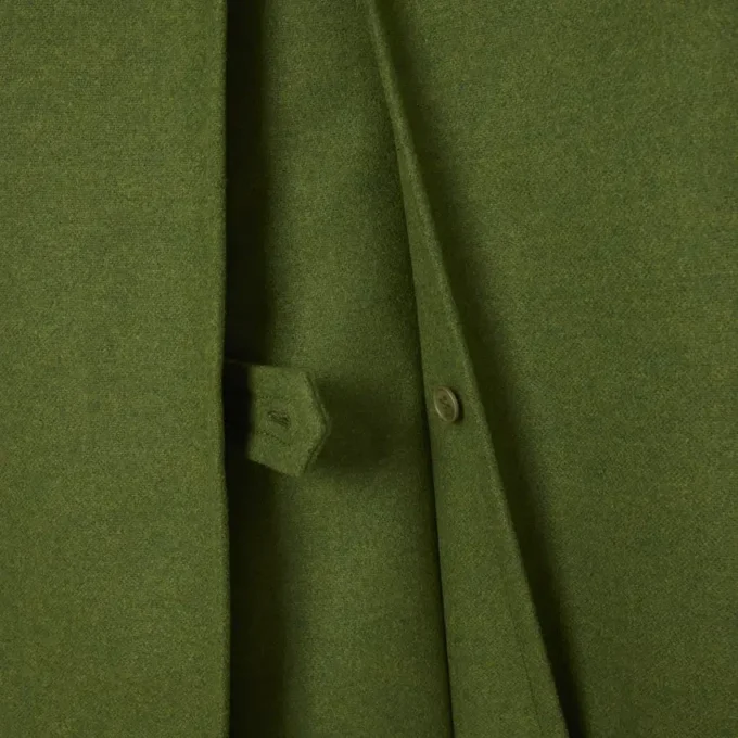Chaqueta larga de lana con efecto slub de la pasarela