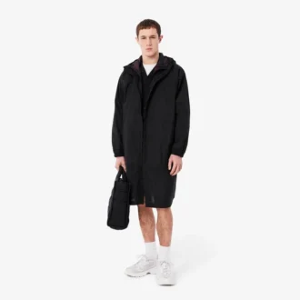 Chaqueta larga impermeable para hombre, plegable