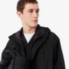 Chaqueta larga impermeable para hombre, plegable