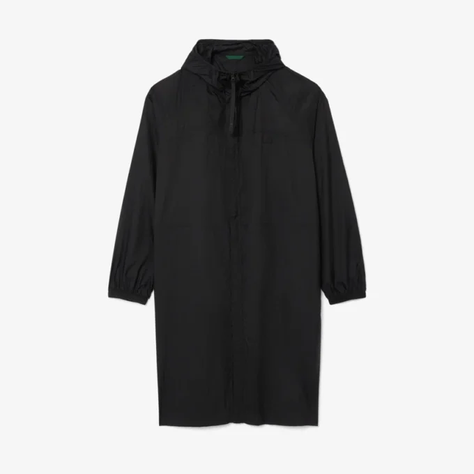 Chaqueta larga impermeable para hombre, plegable