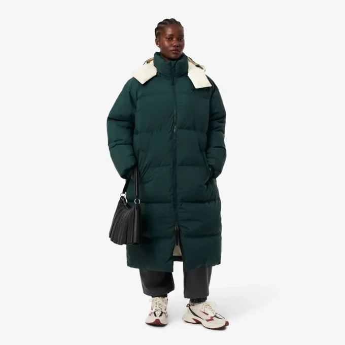 Chaqueta larga oversize de plumón para mujer