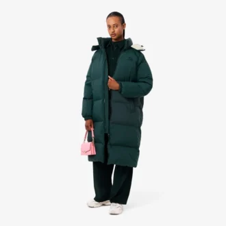 Chaqueta larga oversize de plumón para mujer