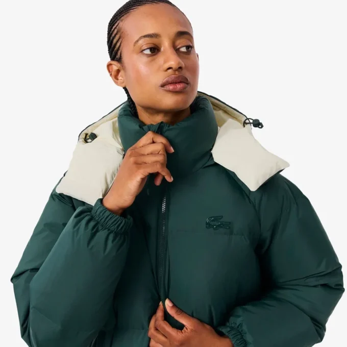 Chaqueta larga oversize de plumón para mujer