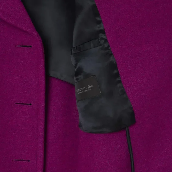 Chaqueta marinera de lana con efecto slub de la pasarela