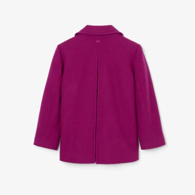 Chaqueta marinera de lana con efecto slub de la pasarela