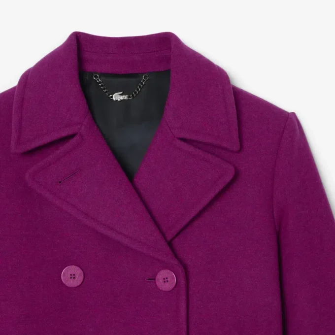 Chaqueta marinera de lana con efecto slub de la pasarela