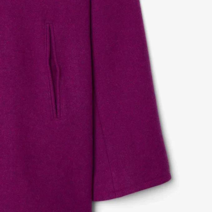 Chaqueta marinera de lana con efecto slub de la pasarela