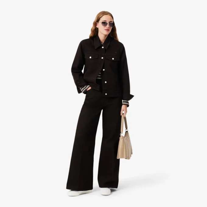 Chaqueta vaquera entallada con botones