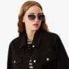 Chaqueta vaquera entallada con botones