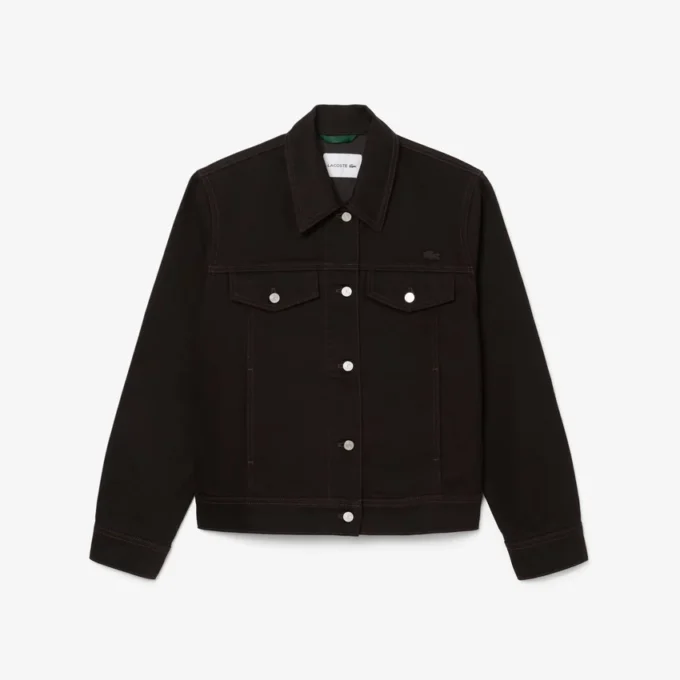 Chaqueta vaquera entallada con botones