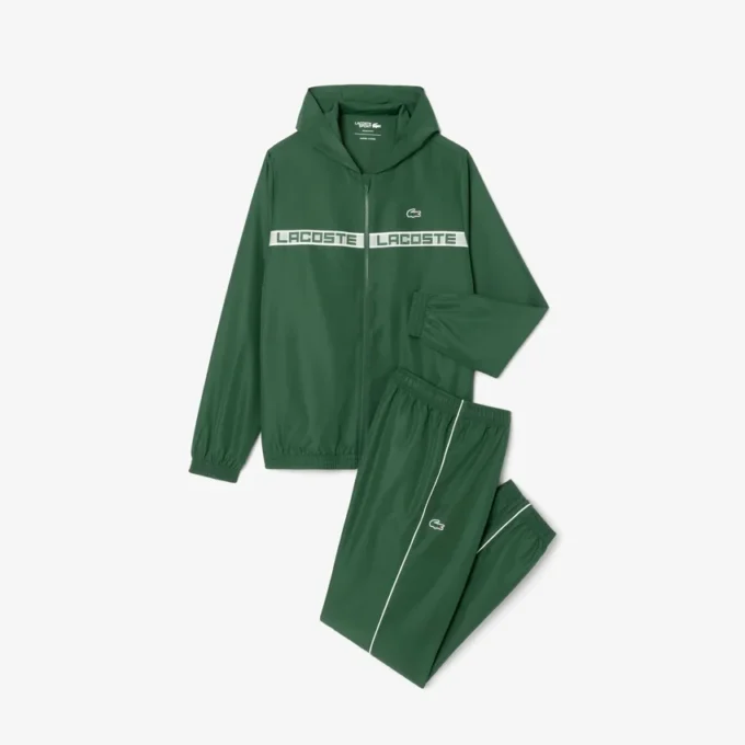Chándal de tenis con rayas y logotipo para hombre