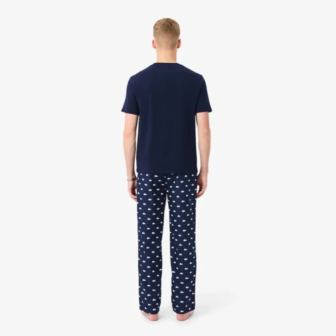 Conjunto de pijama de algodón con estampado de cocodrilo
