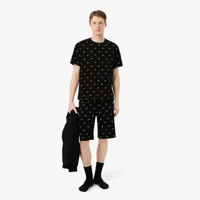 Conjunto de pijama de algodón estampado para hombre