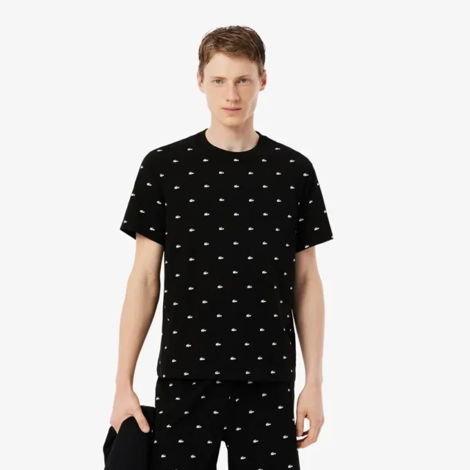 Conjunto de pijama de algodón estampado para hombre