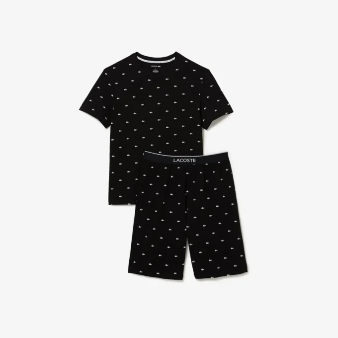 Conjunto de pijama de algodón estampado para hombre