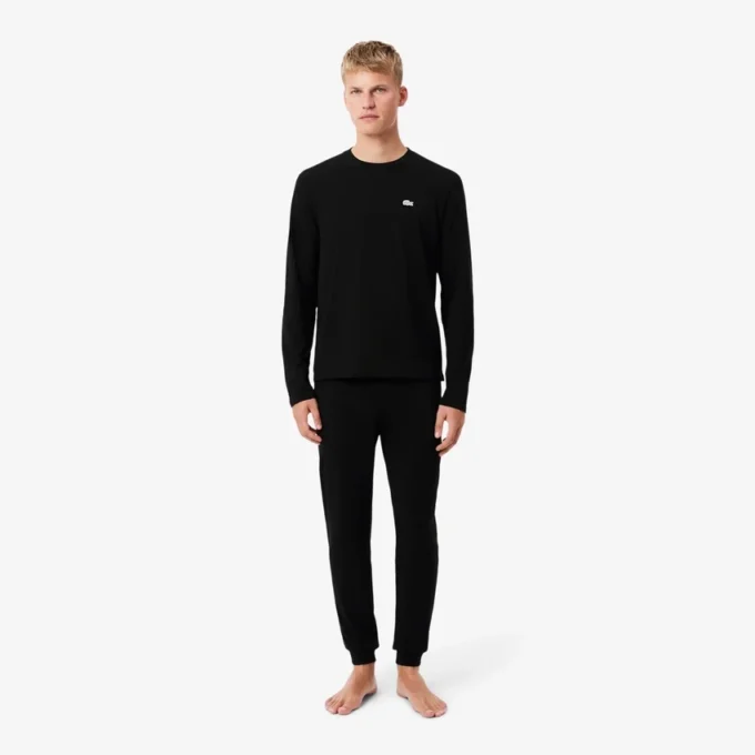 Conjunto de pijama de cintura plateada para hombre