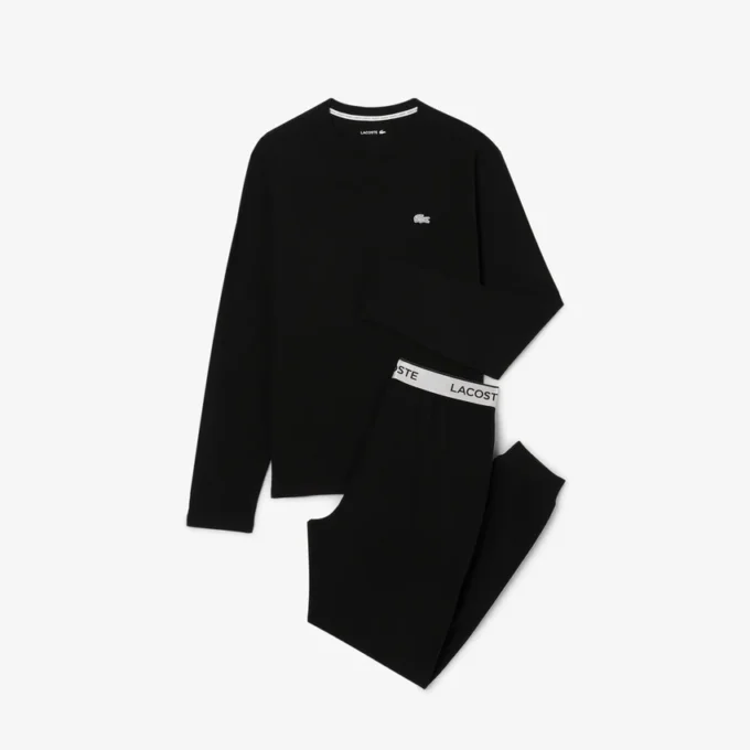 Conjunto de pijama de cintura plateada para hombre