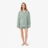 Conjunto de pijama oversize de popelín a rayas