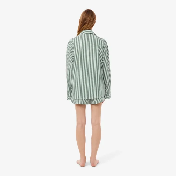 Conjunto de pijama oversize de popelín a rayas