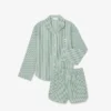 Conjunto de pijama oversize de popelín a rayas