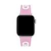 Correa de silicona rosa con estampado de cocodrilo para Apple Watch