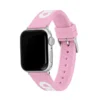 Correa de silicona rosa con estampado de cocodrilo para Apple Watch