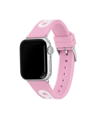 Correa de silicona rosa con estampado de cocodrilo para Apple Watch