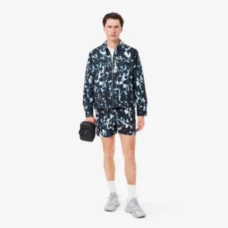 Cortavientos impermeable con estampado para hombre